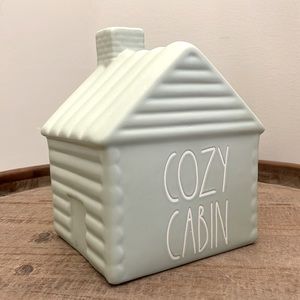 RAE DUNN! Cute Chalk-White-Green COZY CABIN!